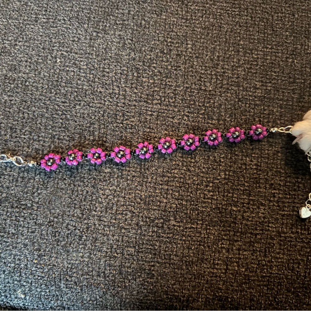 Purple Flower Bracelet